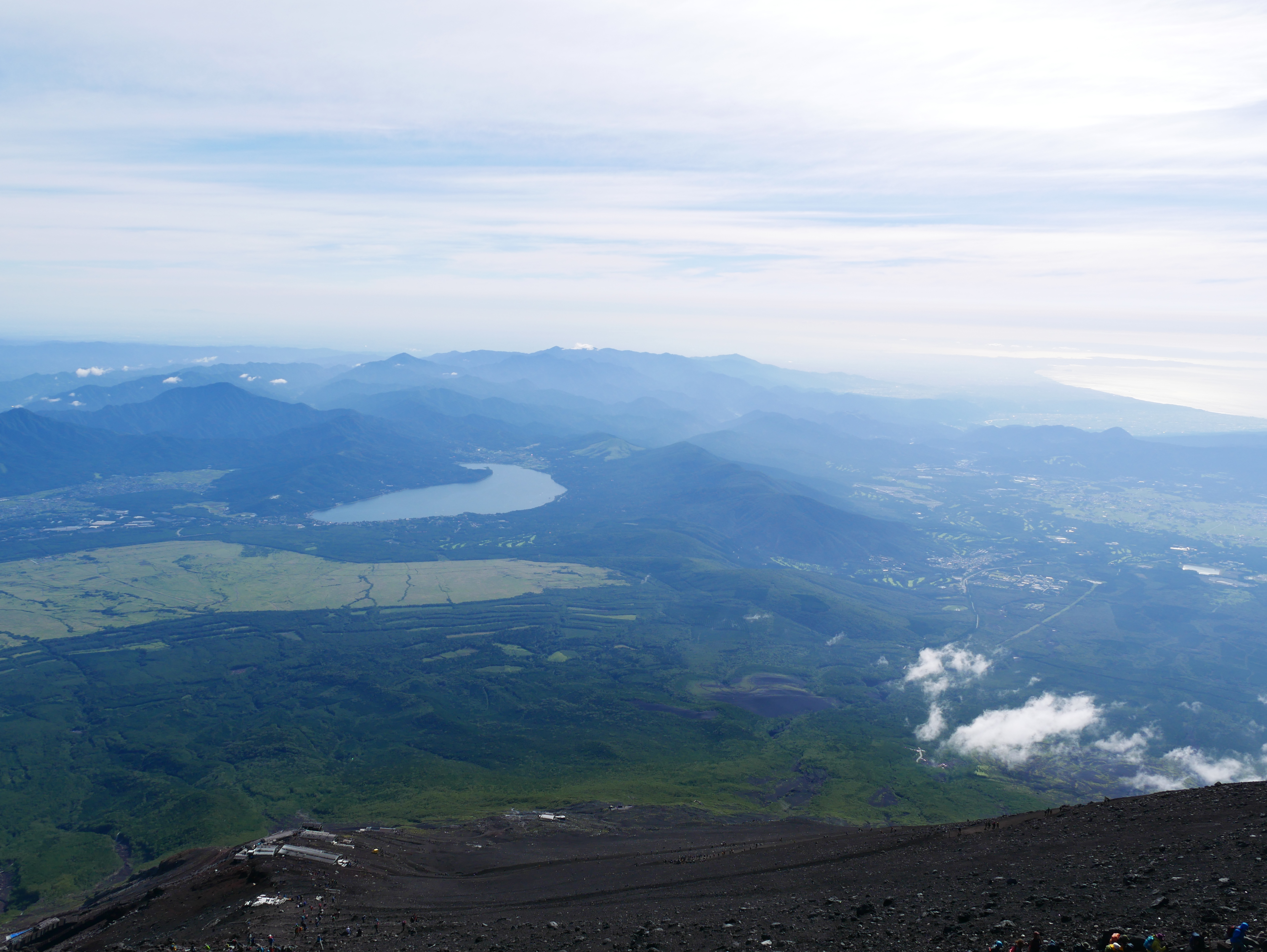 イラスト、写真、富士山からの眺め