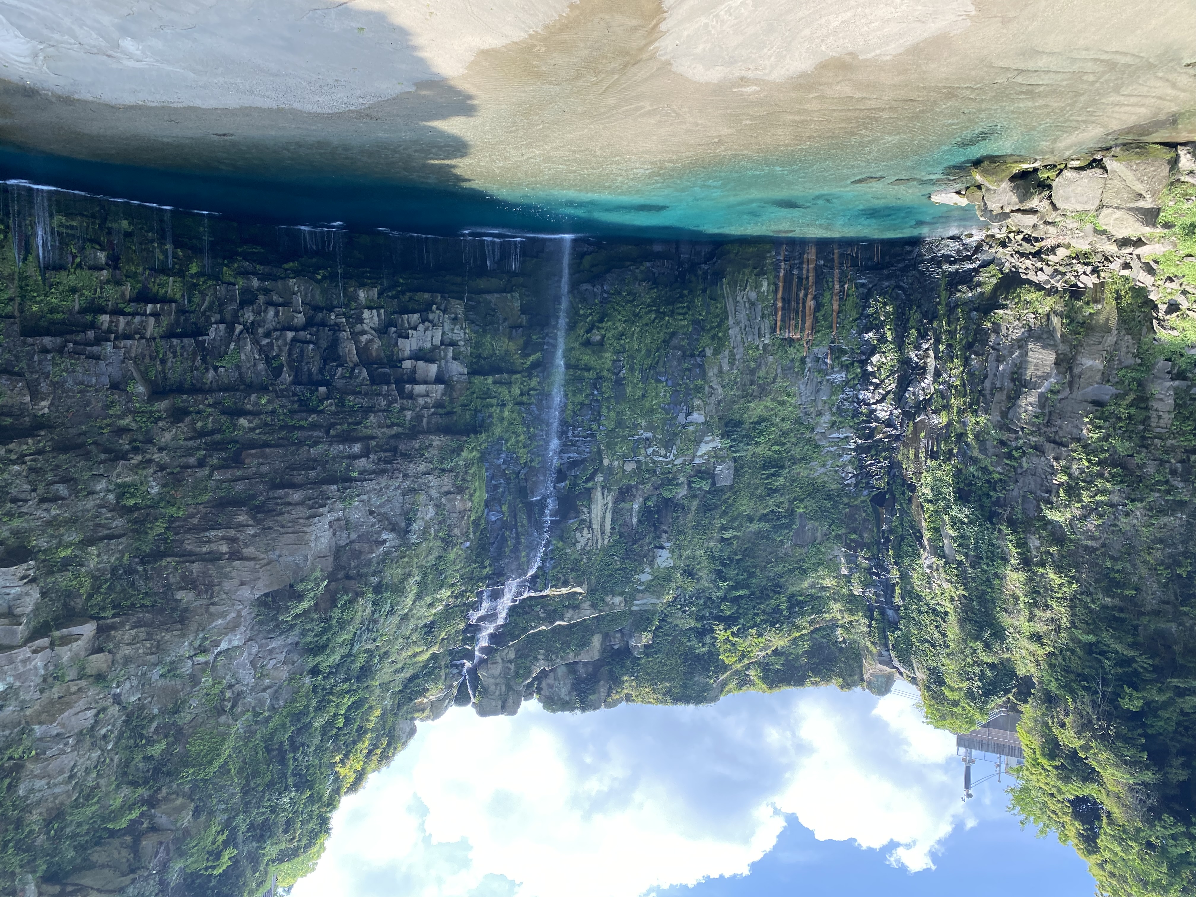 イラスト、写真、雄川の滝